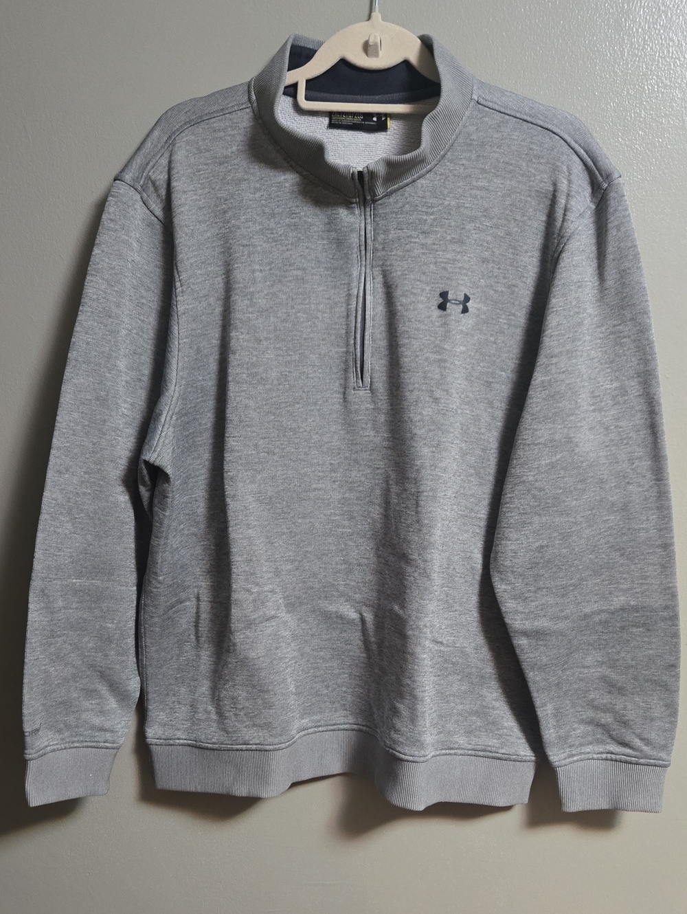Under Armour Storm LOOSE Fleece Sweatshirt 1/4 Zip Long Sleeve Gray Men's - XXL